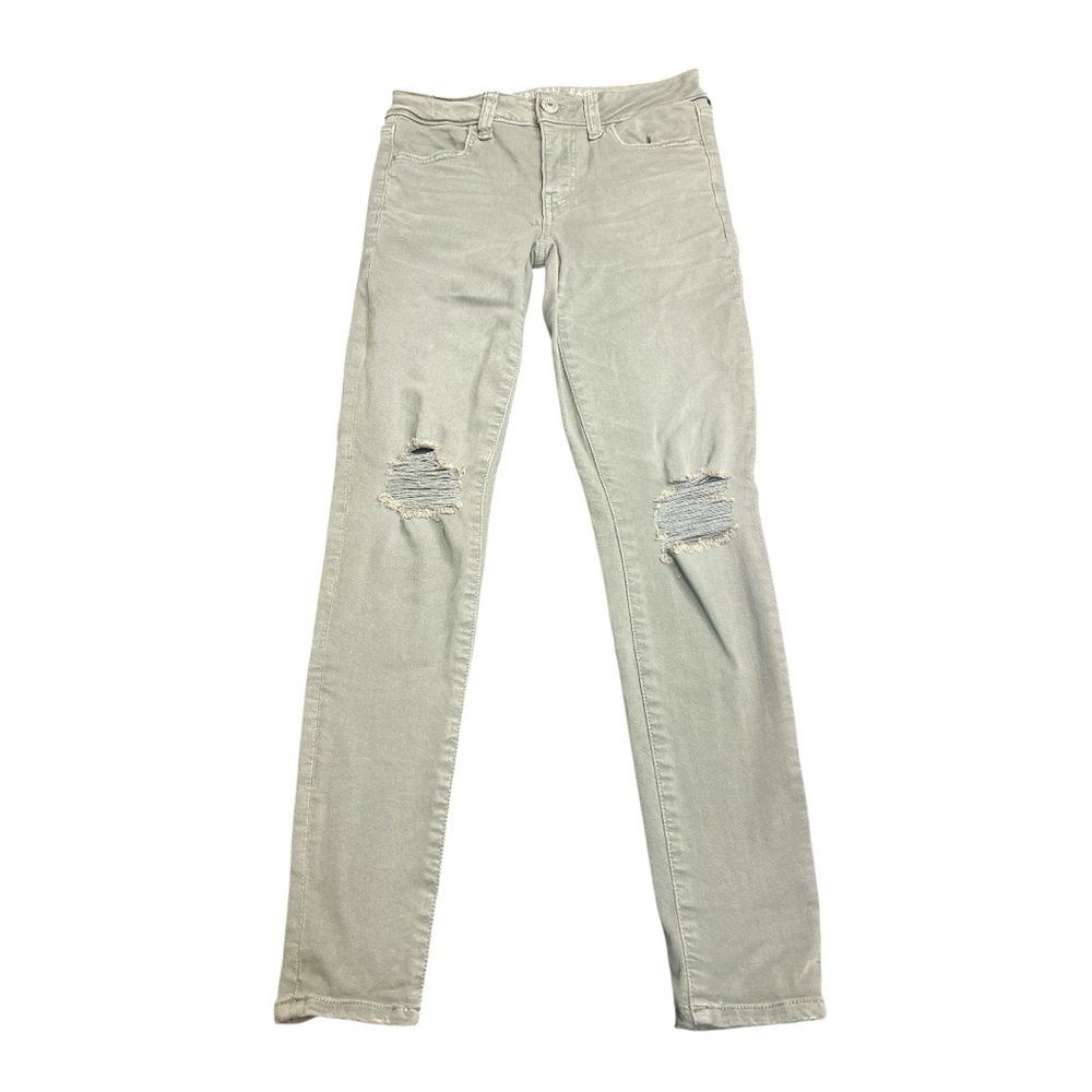 American Eagle Outfitters Gray Skinny Jeans Size 2 Short
